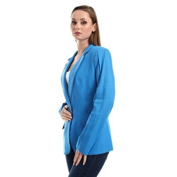 NEW Kettlewell X Prue Leith Blazer Medium Blue Cotton Jacket Pockets Portugal - Picture 3 of 10